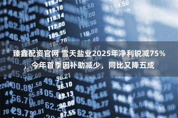 臻鑫配资官网 雪天盐业2025年净利锐减75%，今年首季因补助减少，同比又降五成